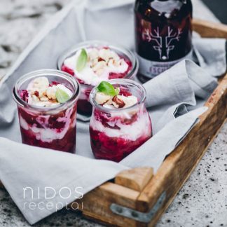 Rhubarb no bake desert