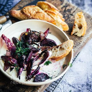 Balsamic beetroot and whipped feta starter