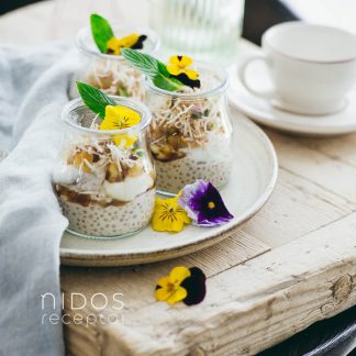 Veganiškas desertas kokosų sago